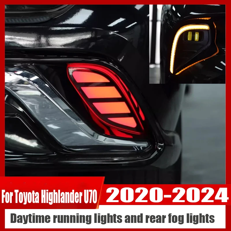 

For Toyota Highlander U70 2020 2021 2022 2023 2024 Daytime running lights and rear fog lights refit Tri color