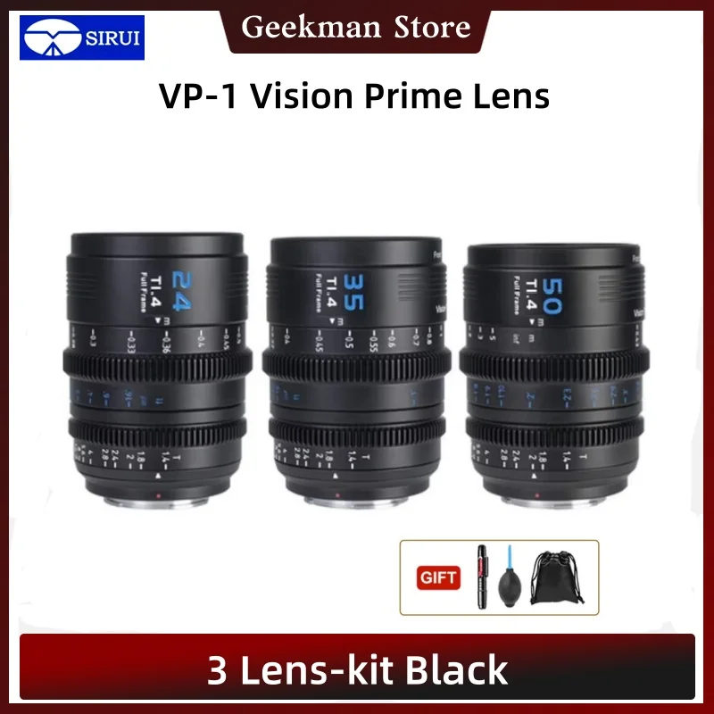 SIRUI Vision Prime 24mm 35mm 50mm T1.4 Cine Lens for E Mount