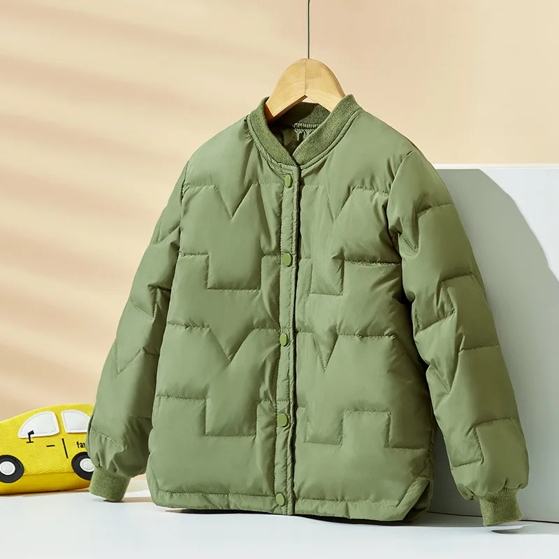 

2025 Autumn and winter collection: Children's inner liner, student cotton-padded jacket, children's feathered warm casual jacket