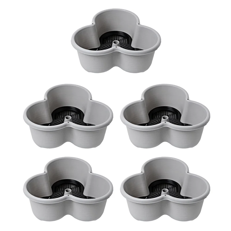 

A21I-вертикальные садовые штабелируемые цветочные горшки, для клубники, цветов, овощей, трехмерные цветочные горшки (5 шт.)