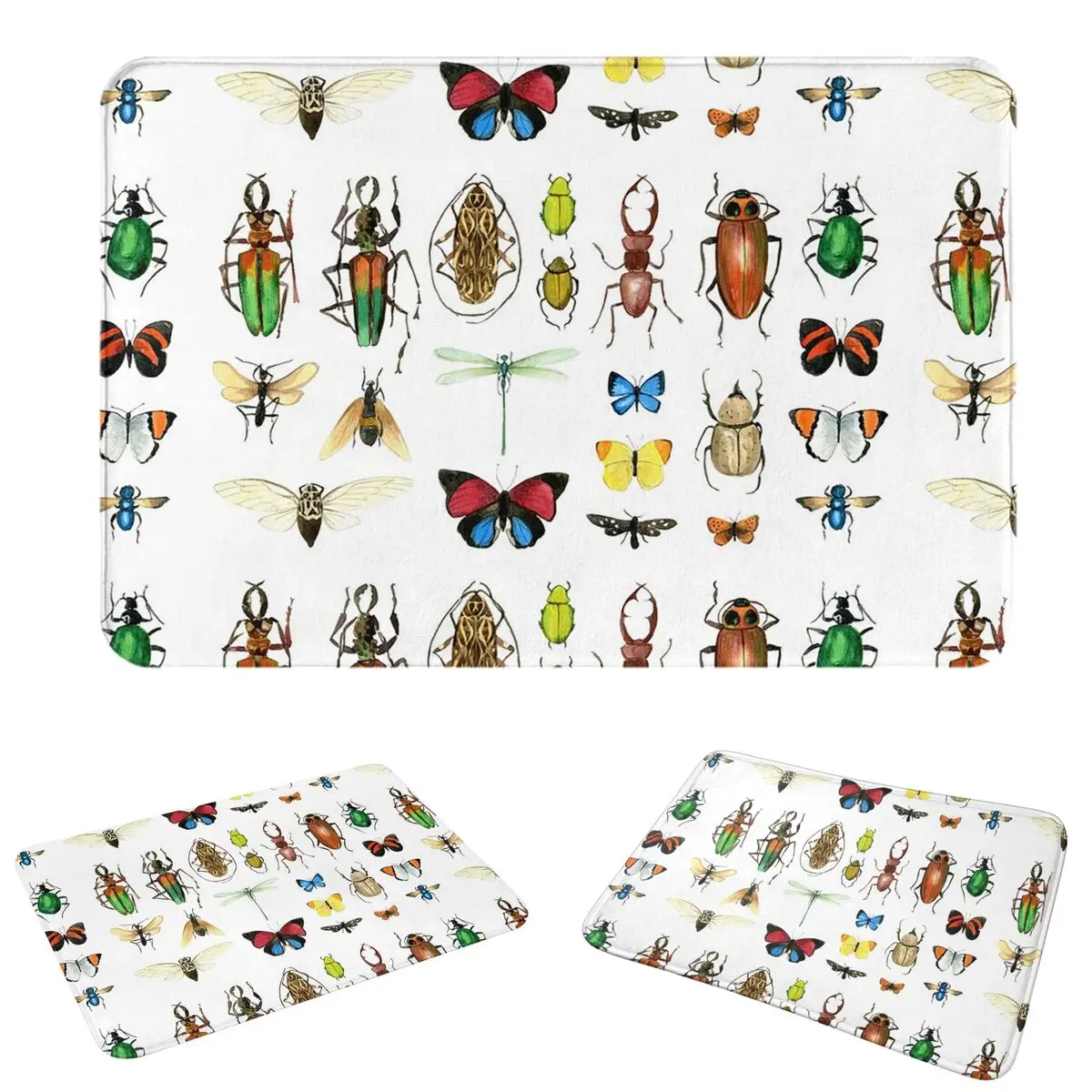 The Usual Suspects Insects Bugs Pattern By Cecca Designs Non-slip Doormat Sand Scraping Carpet Rug for Kitchen Entrance Home
