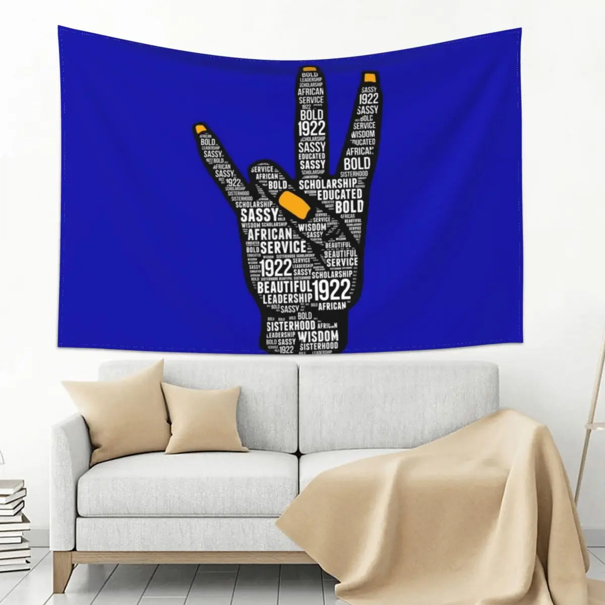 

Sigma 1922 Hand sign Gamma Words Rho Gift Tapestry Wall Decor Wall Deco Decorative Wall Decor For Room Tapestry
