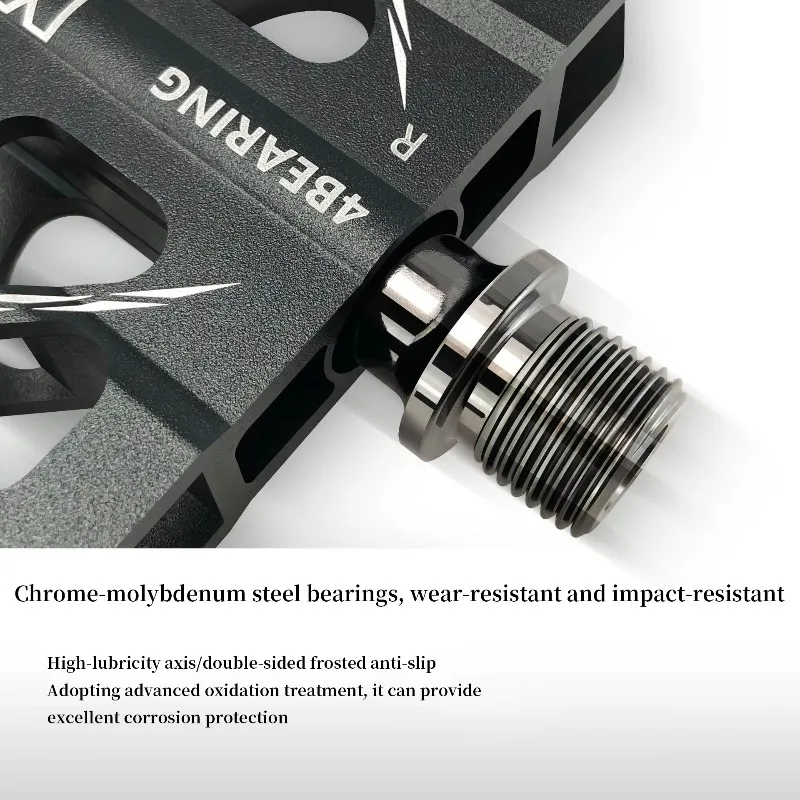 Aluminum-Magnesium Alloy 4-bearing Bicycle Pedal Hollow Pedal Cycling Equipment for Mountain Bike & Road Bike