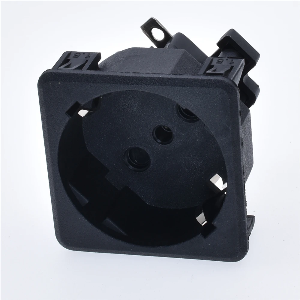 250v 16a germany AC PDU UPS EU power desktop outlet Embedded electrical Panel Receptacle AC socket European style French copper