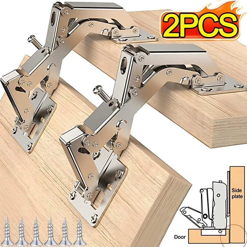 

2/1 шт. регулируемые стальные петли для шкафа, 130-170 градусов, гидравлические петли с мягким закрыванием, дверные петли для кухонного шкафа, мебельная фурнитура