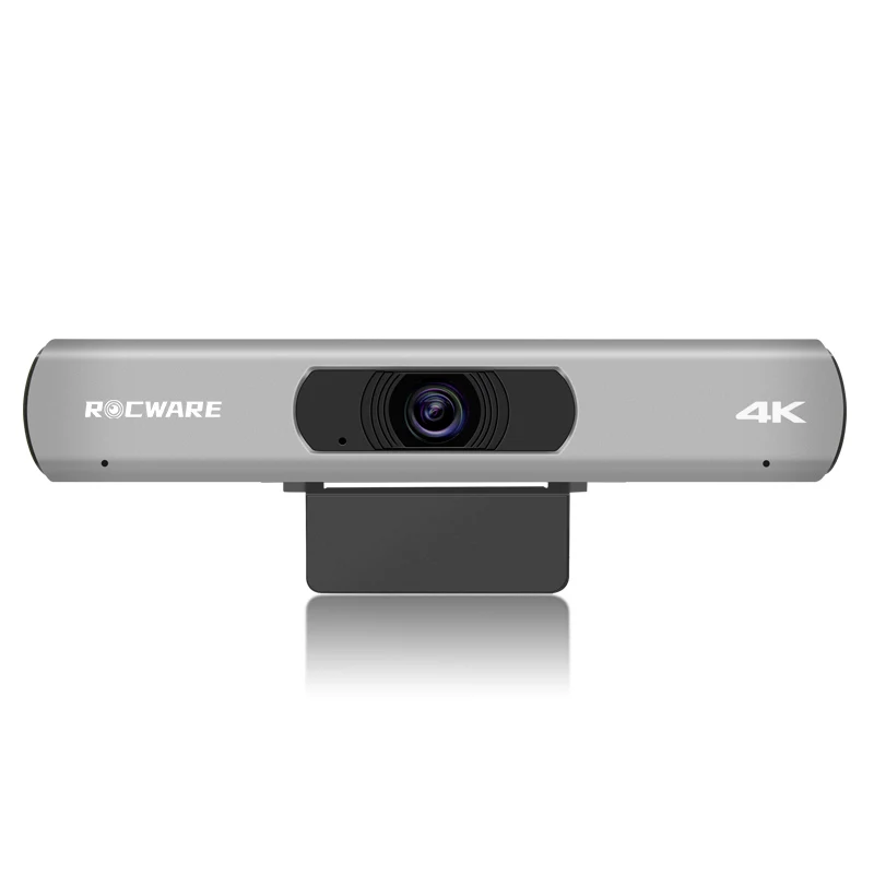 Rocware auto framing 84 degree 4k eptz camera conference 8X live broadcast camera with 2 Mics for family video chat RC18