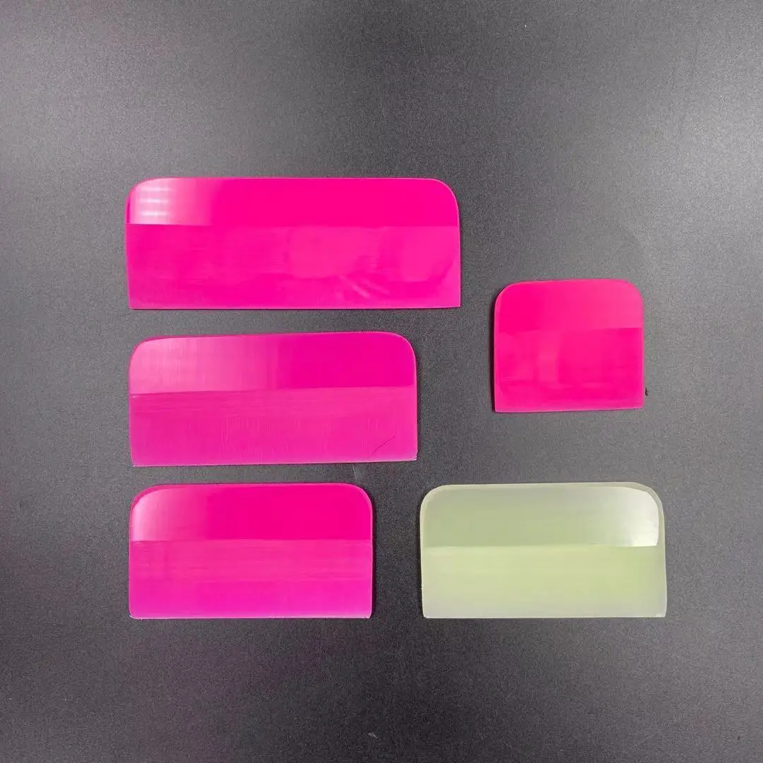 

12*5.5cm/10*5.5cm Pink Scraper Soft Rubber Squeegee Tint Tool Glass Water Wiper Car Styling Sticker Accessories Window Film Card
