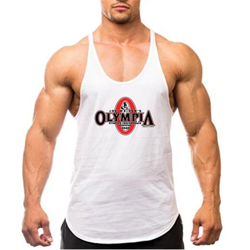 Summer Bodybuilding Sports Stringer Singlets Workout Wear Round Neck Loose-fit Men's Fitness Vests Unisex Casual Gym Tank Tops image 3