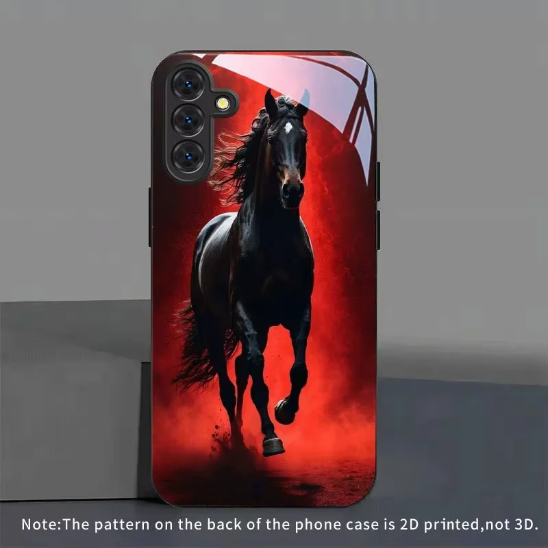 Metallic Paint pattern Glass Phone Case for Samsung Galaxy A52S A53 A54 A55 A56 5G Galaxy S26 S23 S24 25 FE S22 Plus Ultra