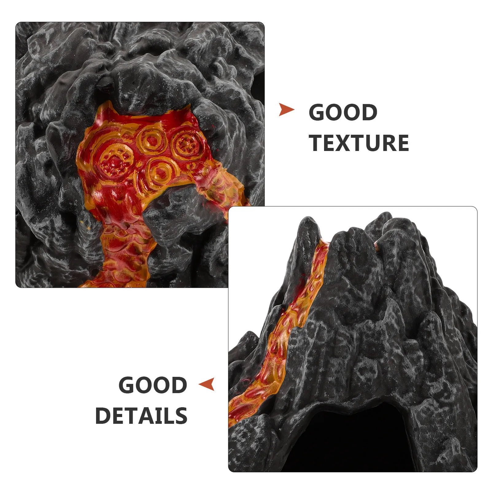 Vivid Volcanic Ornament Exquisite Design Fade-Resistant Plastic Volcano Decoration for DIY Landscaping Sand Table Terrarium