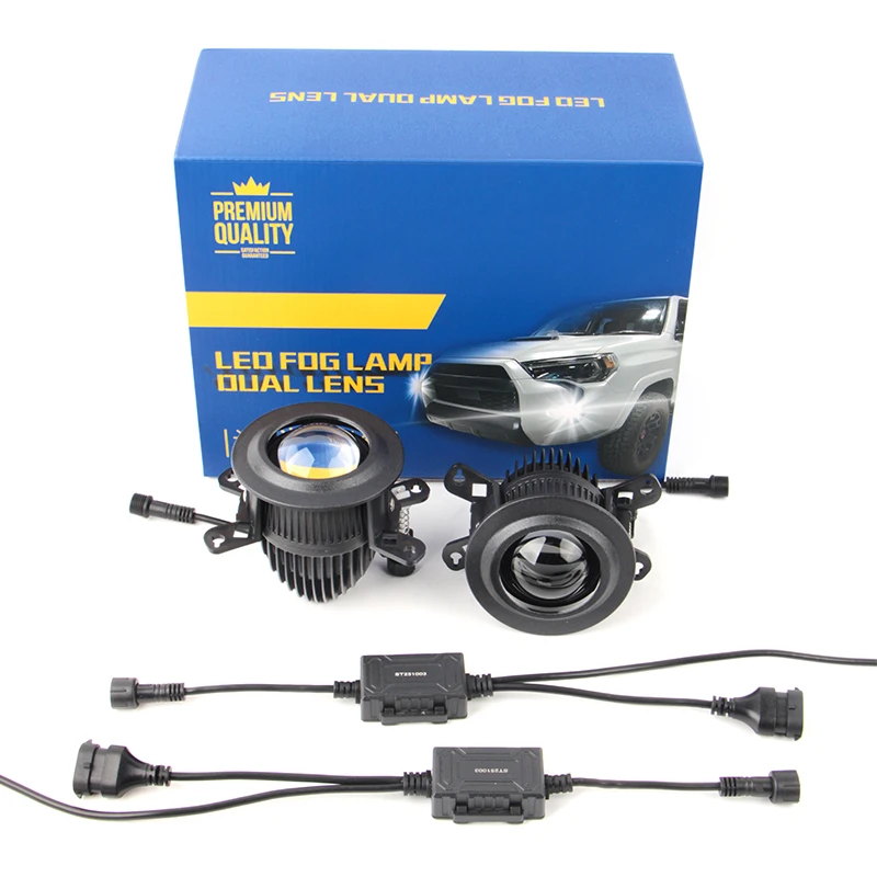 2inch 3inch lens fog light white light H11 Led Projector lamp highlight CSP Chip 6000K mini fog lamp Car headlight for Toyota