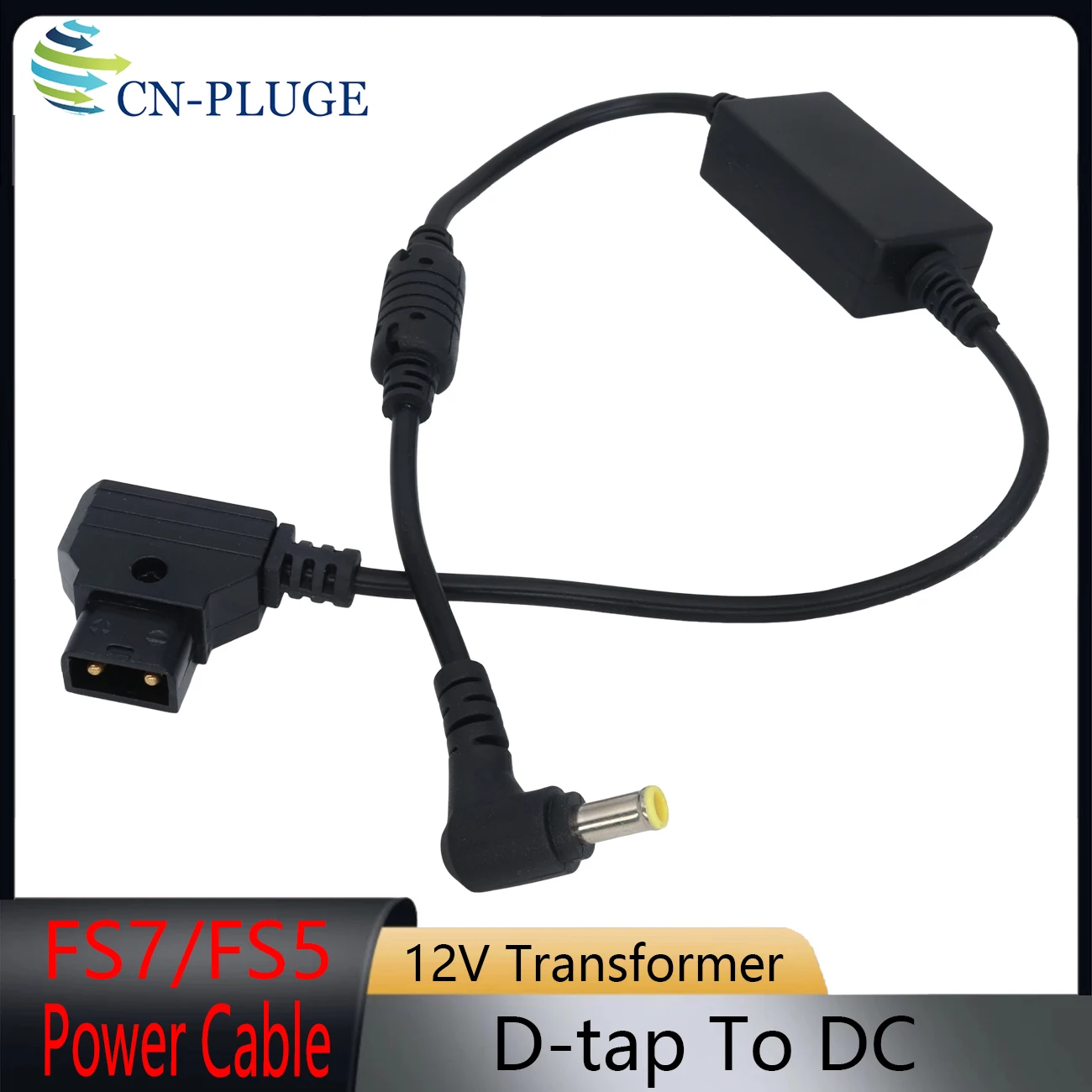 D-Tap Male to 12V Stabilized DC Power Cable for Sony FS5, FS7 Camera Power Cable