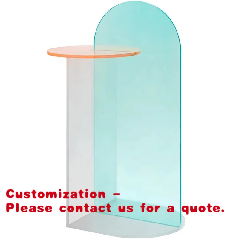 

Customize.Luxury Classic Convertible Round High Transparent Acrylic Custom Modern Coffee Table Home Furniture