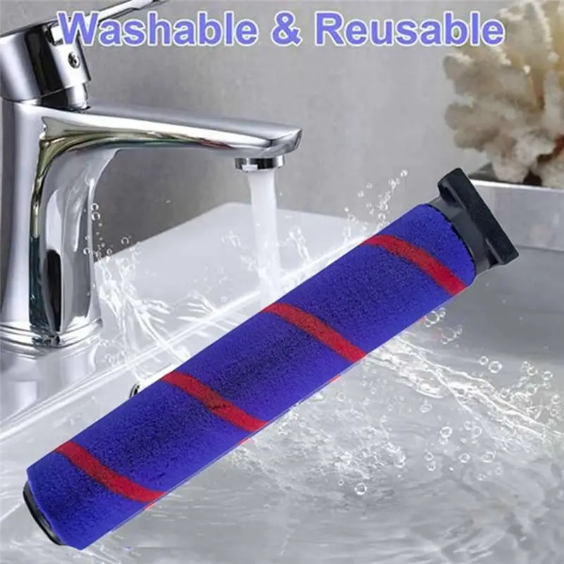 

A59P New Soft Roller Brush Head For Dyson V7 V8 V10 V11 V15 Vacuum Attachments With Green Dust Light For Carpets Hardwood Floor