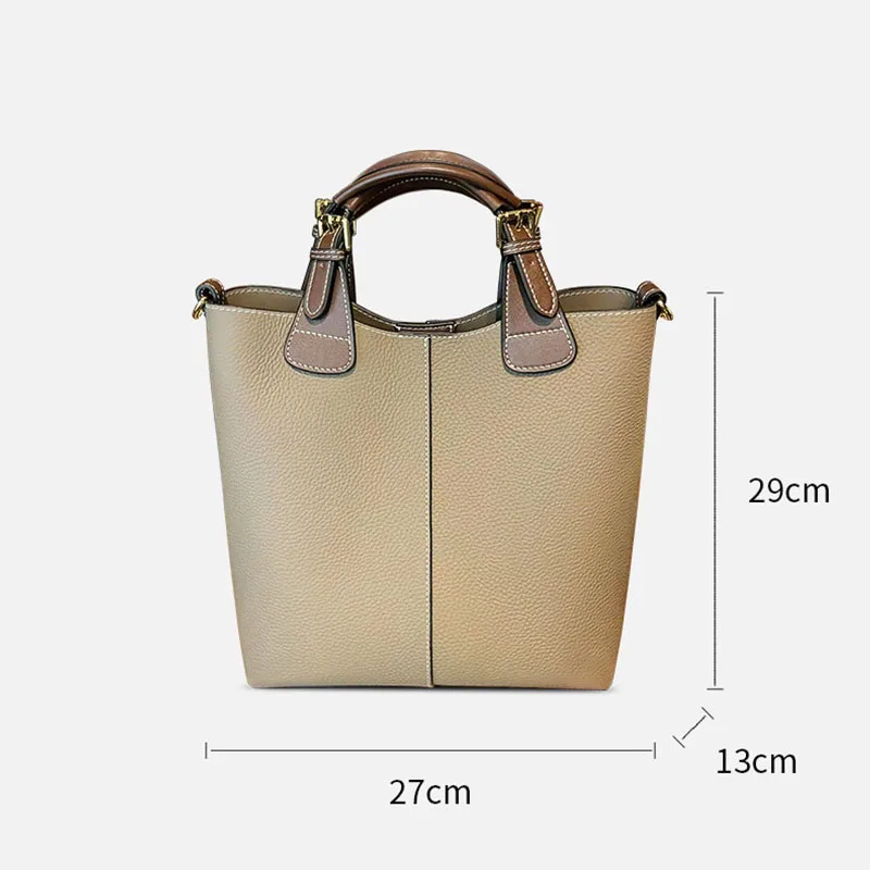 XMESSUN New Trendy Soft Leather Vintage Bucket Bag for Women,Fashion Design Commuter Bag Female Casual Shoulder Crossbody Bag