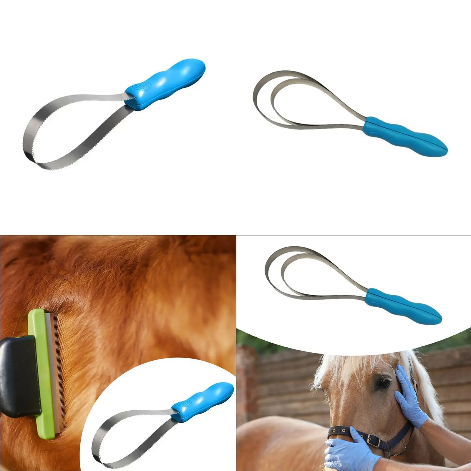 

Horse Brush Scraper Durability Pet Shedding Blade for Livestock Donkeys Dogs