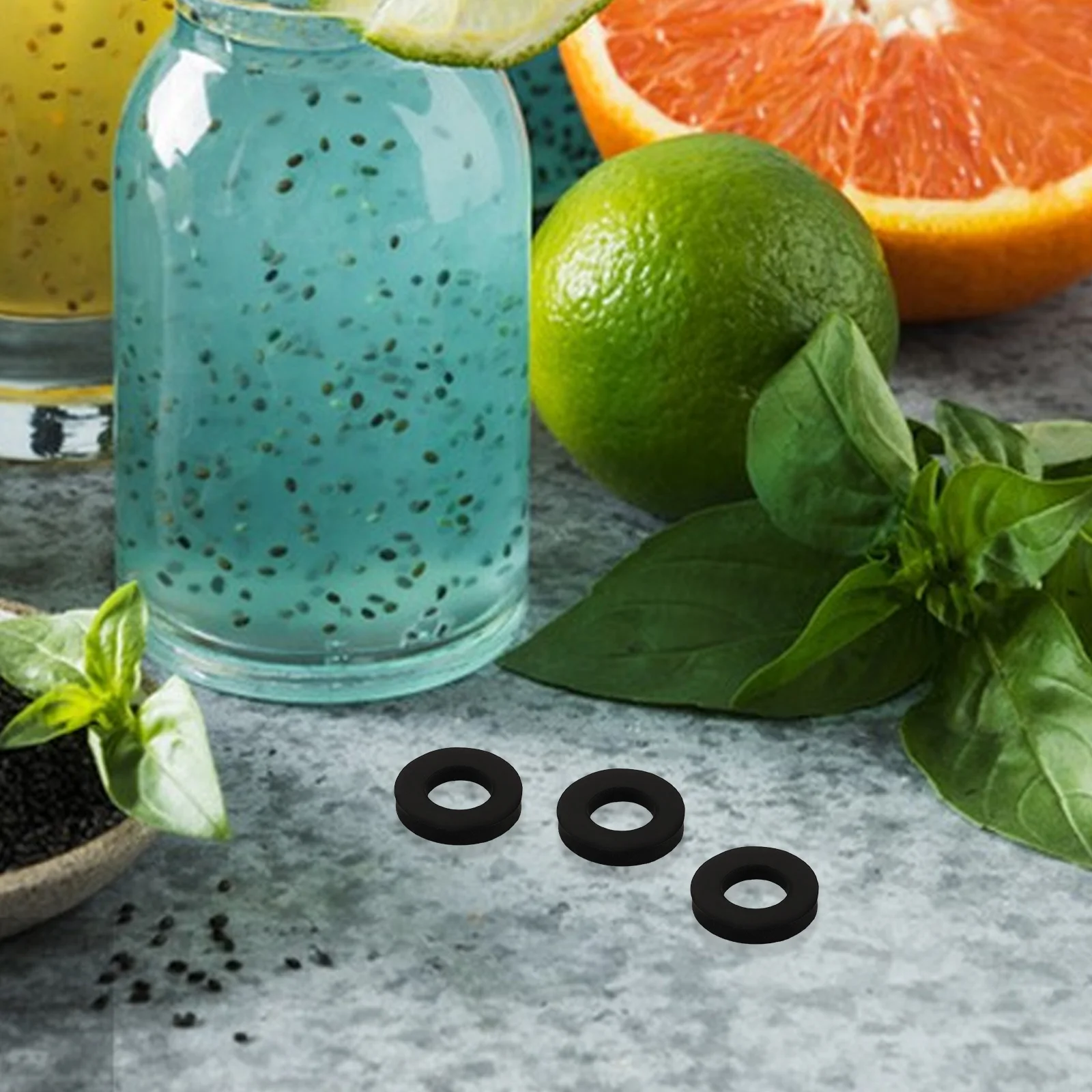 

5Pcs Soda Machine Seal Rings Rubber Sealing Gasket Replacement Easy Clean Soda Maker Accessory Rubber Ring Sealing Rings