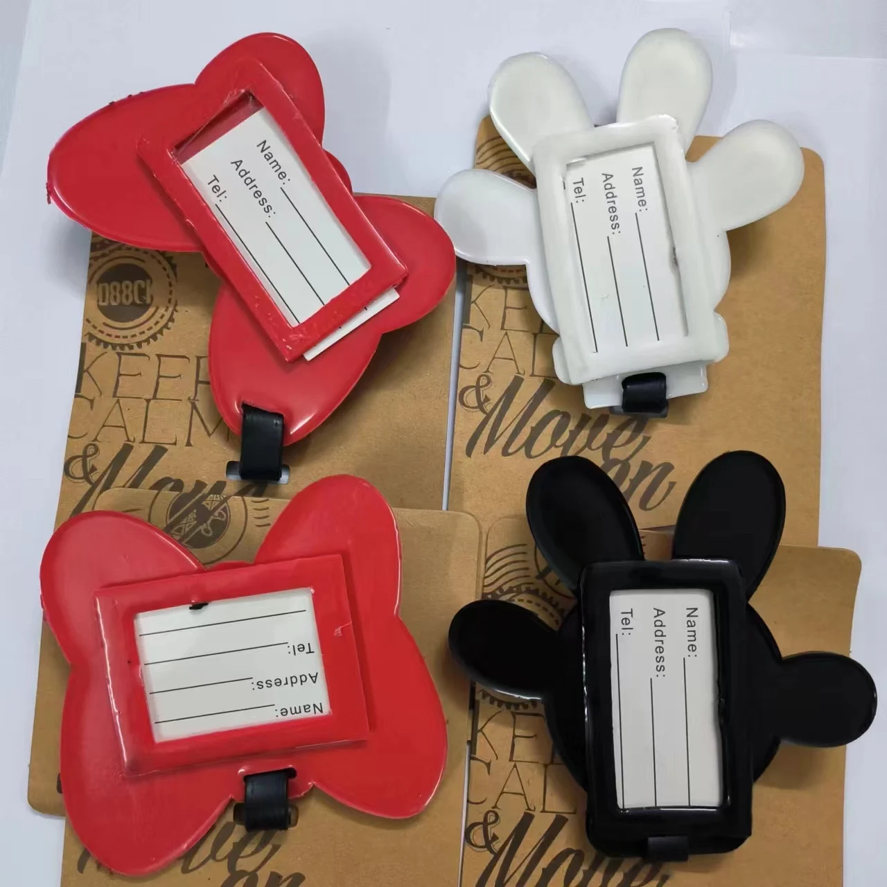 Reisaccessoires Bagagelabel Schattige Cartoon Mickey Minnie Pvc Koffer Id Adres Houder Bagage Boarding Tags Draagbaar Label