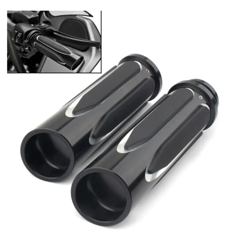 

Black Soft Touch Comfort Hand Grips For Touring 1 Inch Electronic Throttle Replacement Accessories
