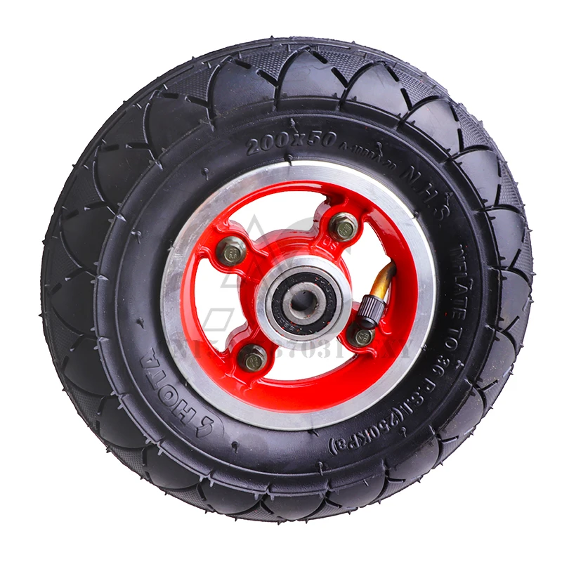 إطارات هوائية 200x50 مع محور عجلات من سبائك الألومنيوم عجلة 8 بوصة لأجزاء سكوتر كهربائي Speedway Mini 4 Pro