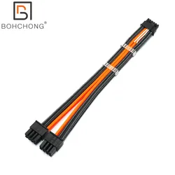 Premium 600W 12VHPWR 12+4Pin to 2pcs CPU Male 8Pin ATX 16AWG Modular Cable Power Supply Cable for Corsair Antec PSU Model