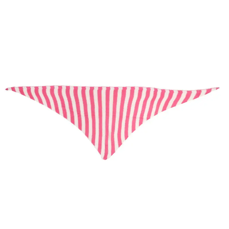 Classical Colorful Stripes Scarf Wool Triangular Binder Decorative Knitted Small Scarf Soft Multi-Functional Small Scarf Collar