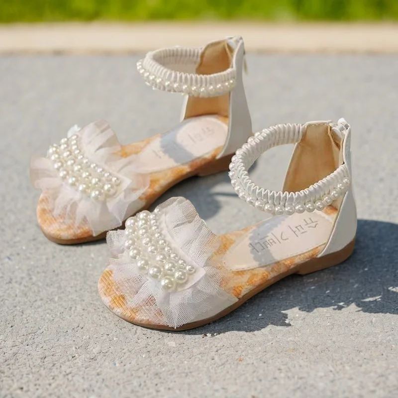 أحذية أطفال باللون الأرجواني والوردي والأبيض أحذية أميرات للبنات صنادل بناتي عصرية للأطفال مصممة أحذية فردية صنادل صيفية جديدة للفتيات