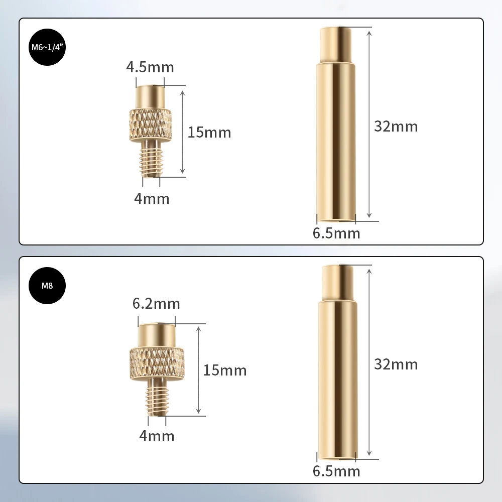 Heat Insert Nut Iron Tip M2 M3 M4 M5 M6 M8 Brass Thread Embedded Kit Heat Insertion Tool for Plastic 3D Printer Soldering Iron