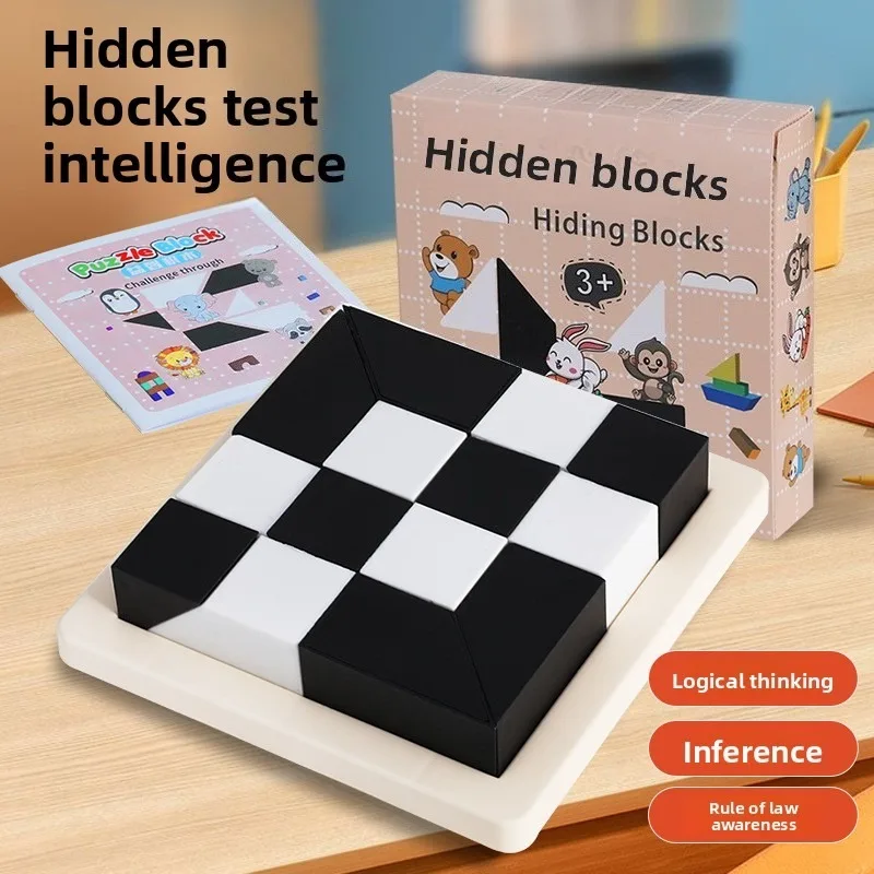 Montessori Geometric Shape Puzzles Building Blocks Wooden 3D Jigsaw Puzzle Kids Educational Logical Thinking Training Game Gifts