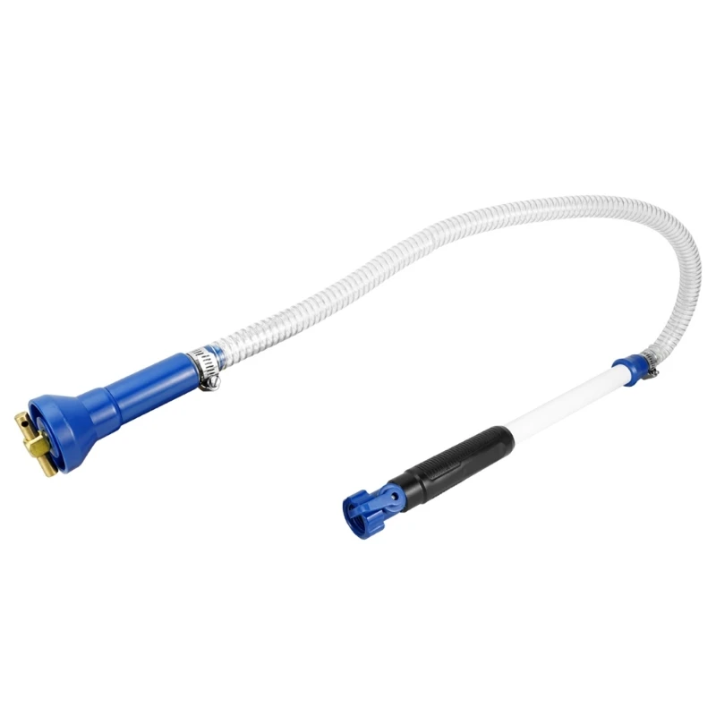 M68B Motorhome Sanitation Rinse Tool with PVC Hose, Rinse Head, Handle and Threaded Hose End, Toilet Cleaning Assembly for