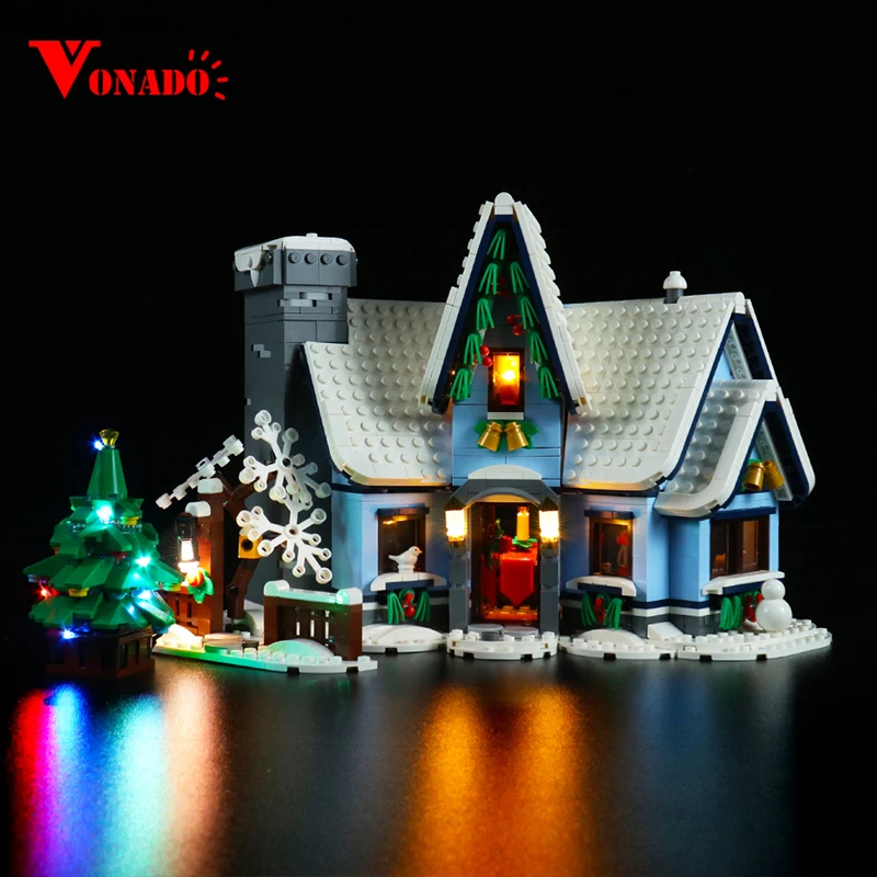 Vonado LED Light Kit voor 10293 Santa's Visit Bouwstenen Set (exclusief het model) Speelgoed voor kinderen Kerstcadeau