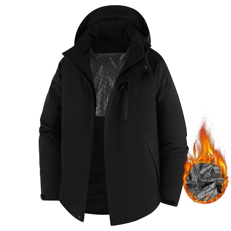 

Men's Solid Color Zipper Cardigan Pocket Long Sleeve Autumn and Winter Fashionable Casual Loose Top