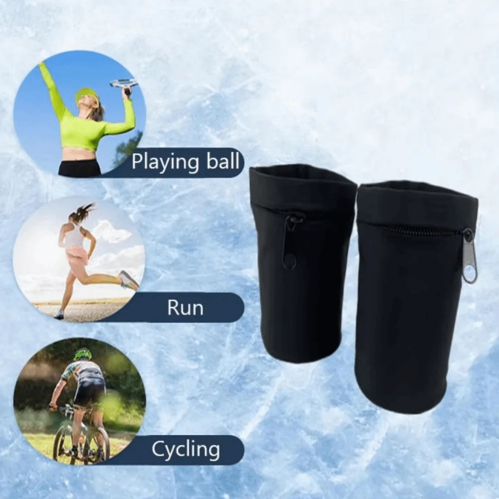 

Lightweight Sports Wristlet Bag Zipper Closure One Size Cycling Wrist Bag Breathable Adjustable Zipper Wrist Wallet