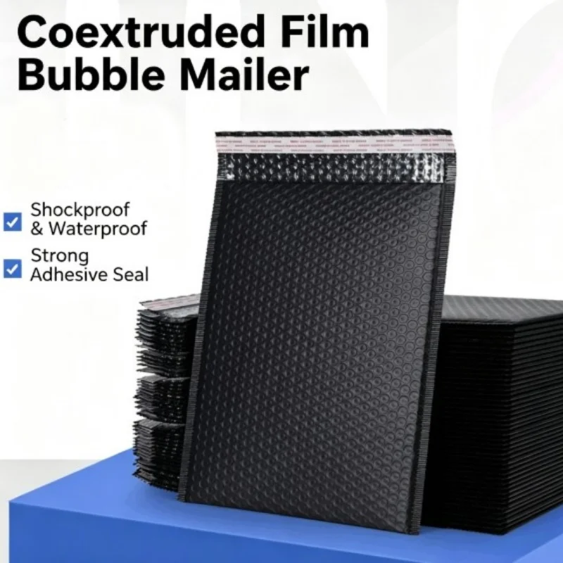 50pcs Black Bubble Bag Bubble Film Pad For Mailing Books Shipping Packaging Self Sealing Transport Bag