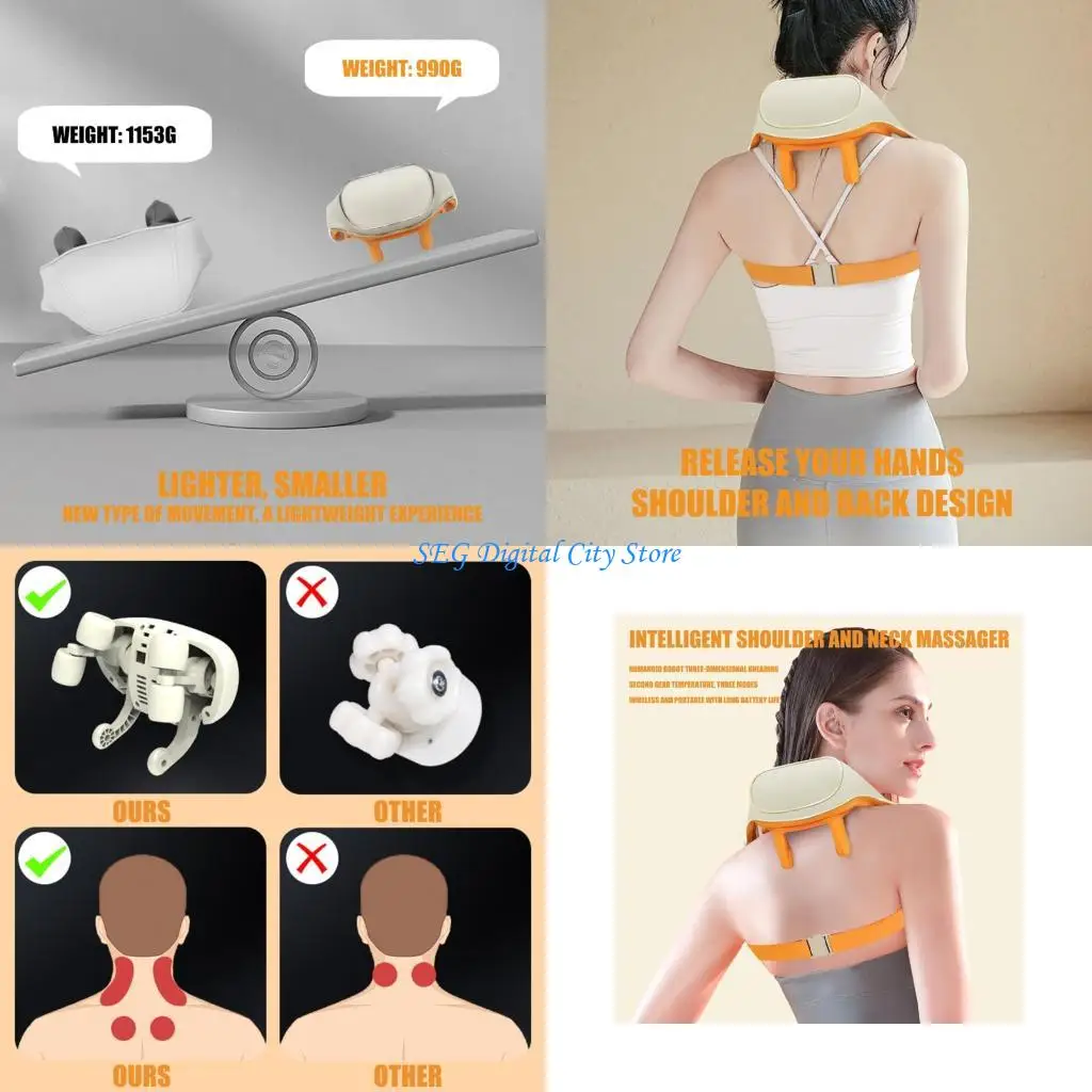 

U75B Массажер без рук для шеи и плеч Массажер с таймером автоматического отключения