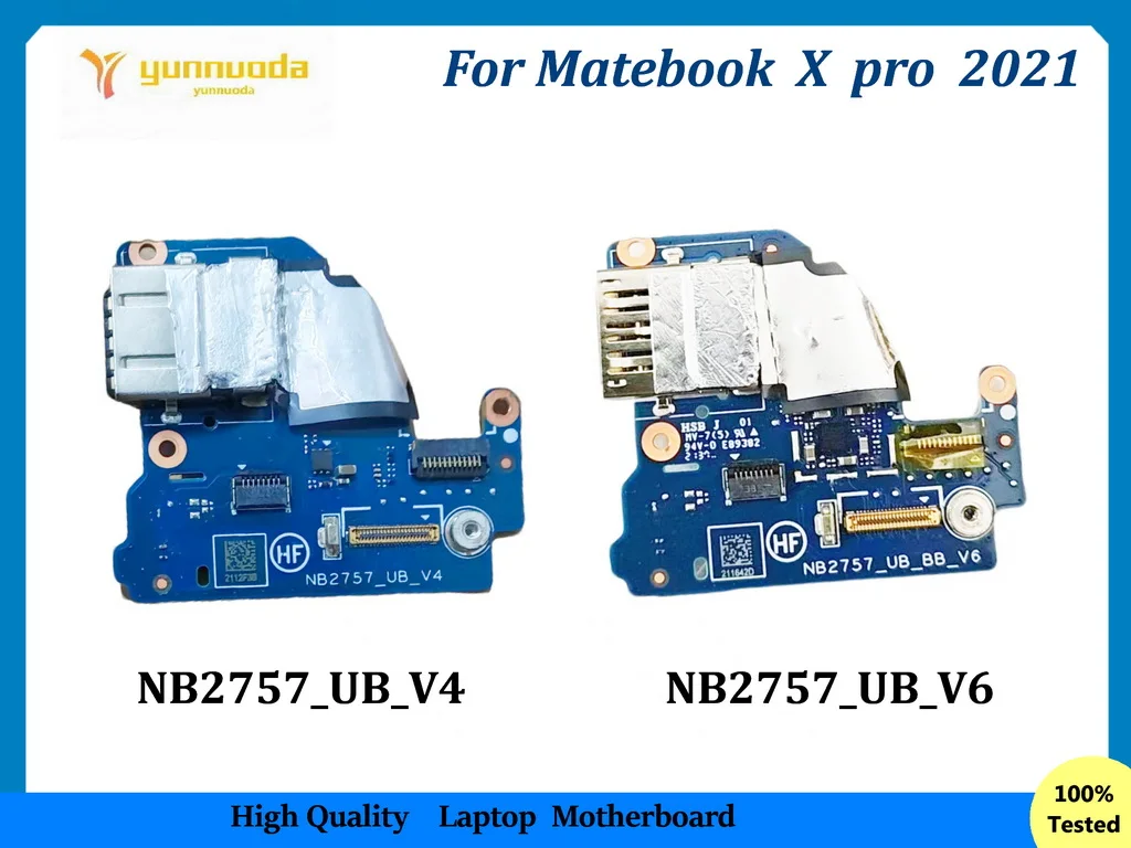 NB2757_UB_V4 NB2757_UB_BB_V6 For Matebook X pro 2021 MACHD-WFE9Q USB BOARD NB2757 test fully