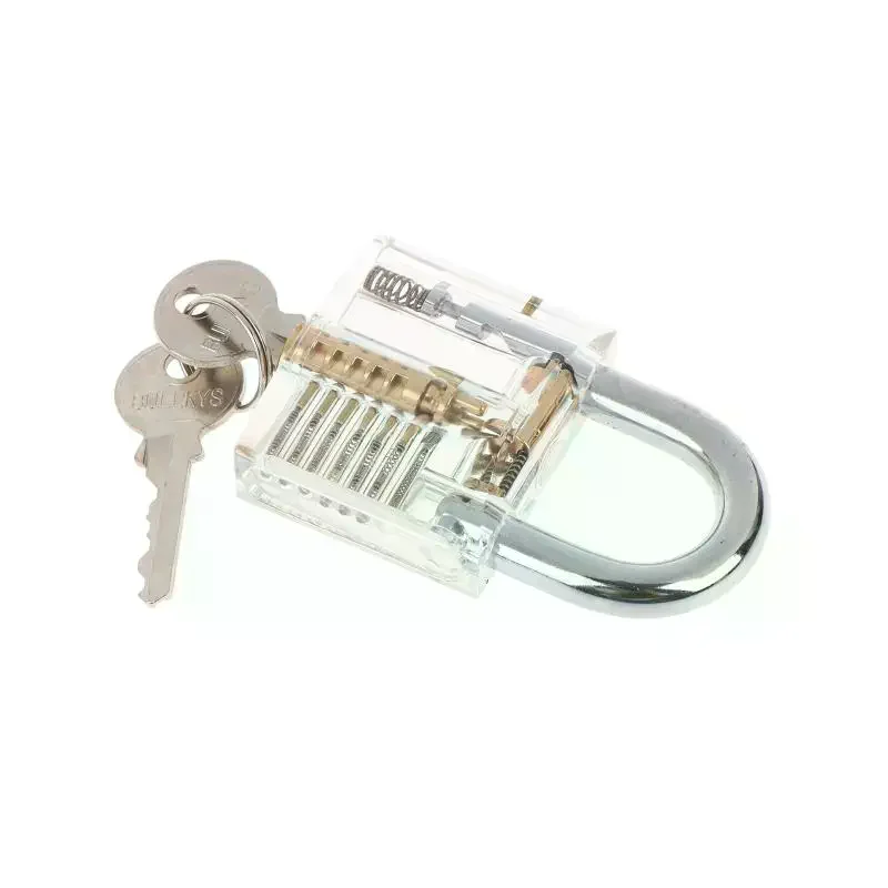 Transparent Design Training Padlock  Clear Cutaway Practice Lock  Easy Visualization for Locksmiths and Students