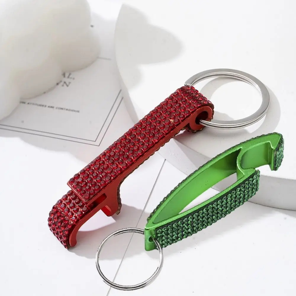 

2pcs Multifunctional Bottle Opener Light Luxury Non-slip Beer Opener Keychain Aluminium Labor Saving Speed Opener