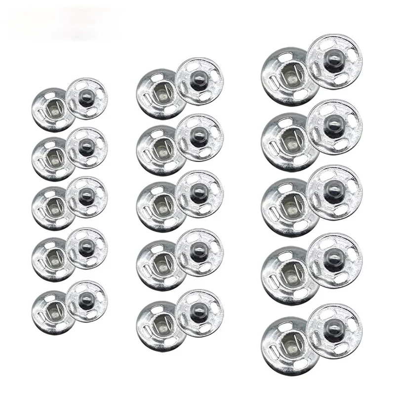 Sujetadores a presión de Metal pequeños, botón de presión, accesorios de ropa de costura, hebilla integrada, 2 hojas