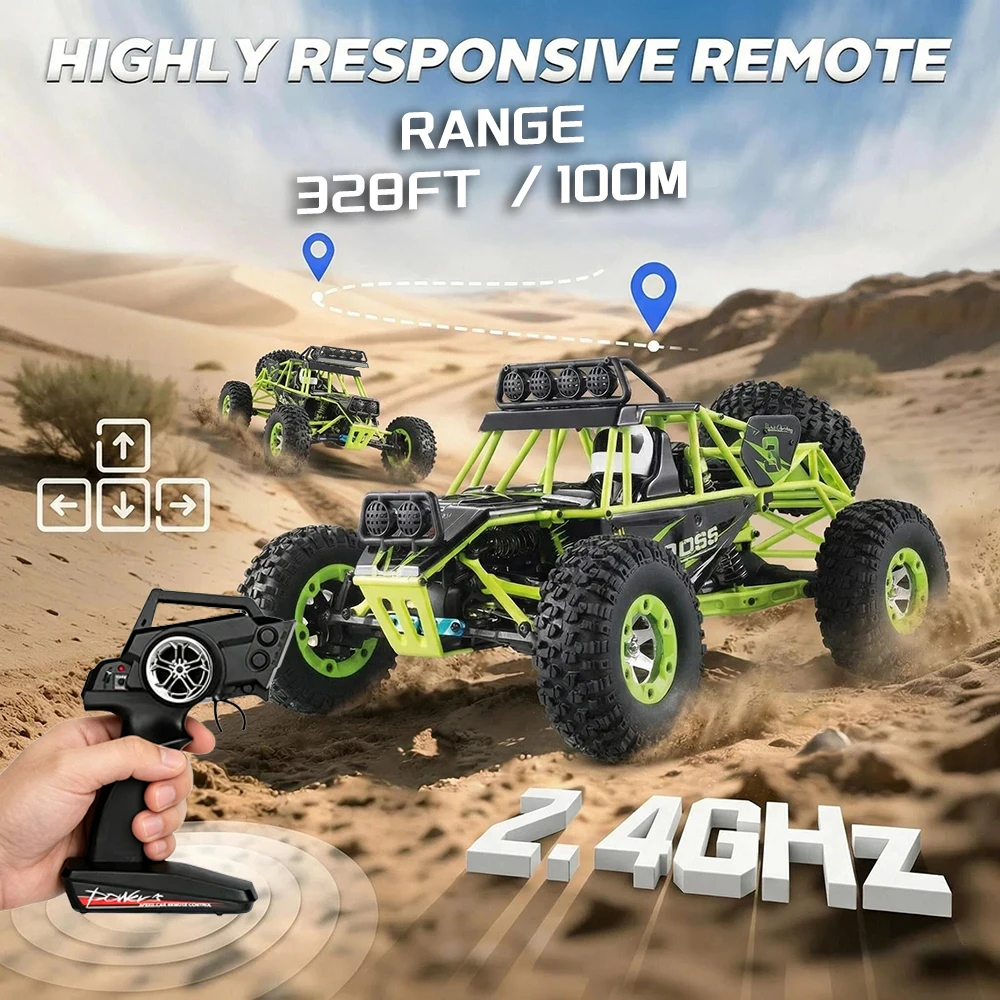 

Новый радиоуправляемый внедорожник WLtoys 2.4G 4WD 12427, зеленый, масштаб 1:12, скорость 50 км/ч, высокоскоростная машина для всех типов местности, на пульте управления, для детей и взрослых