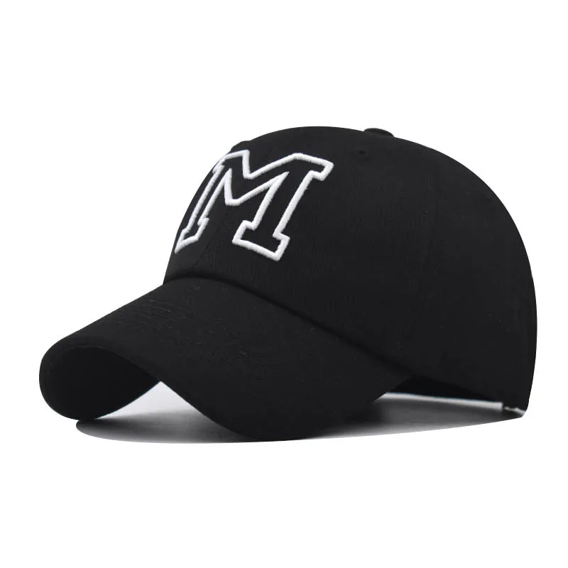 

Unisex Letter M Embroidery Wash Baseball Caps Spring and Autumn Outdoor Adjustable Casual Hats Hip Hop Hat Sunscreen Hat