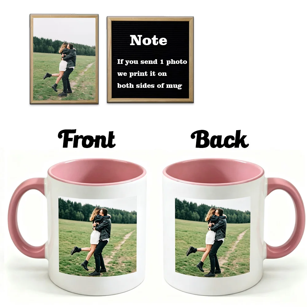 Personalized Your Photo Mug Custom Name Logo TEXT Cup Customize Coffee Enamel Mugs Tea Cups Mothers Day Wedding Surprised Gift