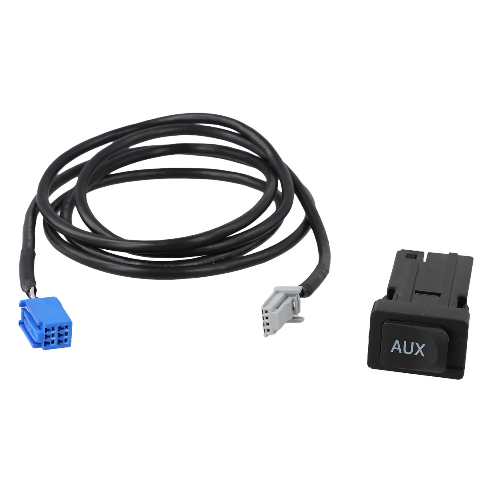 6Pin AUX Cable 6Pin Cable In-car Entertainment Black 150CM Cable Size 6Pin Connection Center Console Installation
