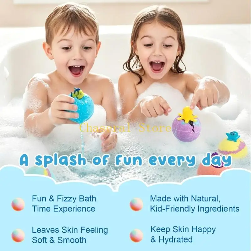 E7CE Pack of 12 Foaming Bath Ball Bath Ball Set Toy for Children Gentle Sea Salt Skin Care Bath Entertainment Toy for Baby