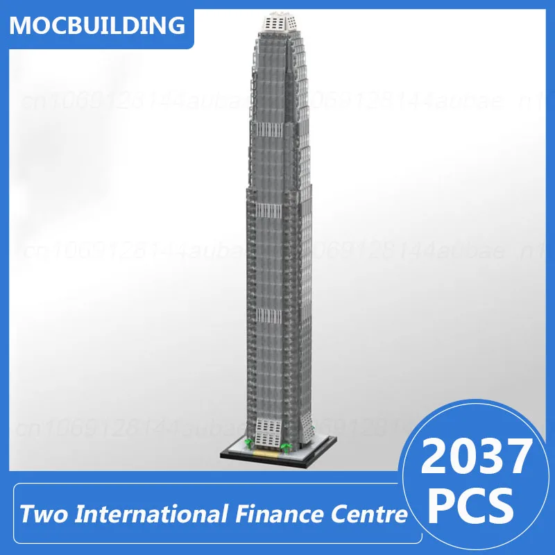 

Hong Kong Two International Finance Centre & New Yorker Wyndham Hotel 1:800 Scale Model Moc Building Blocks Architecture Bricks