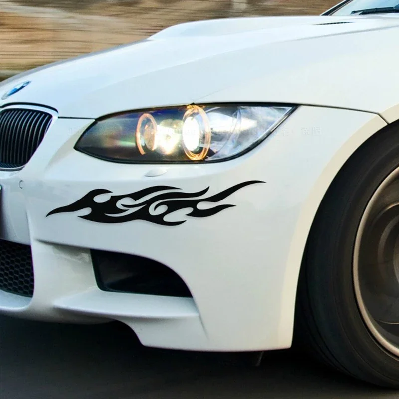 Car Sticker Modified Flame Car Stickers Scratches Motorcycle Decals Bumper Hood Rearview Mirror Head Cover Styling Stickers