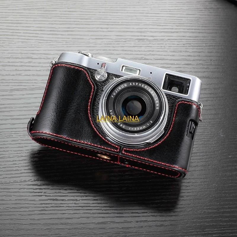 

Чехол-кейс из натуральной воловьей кожи для фотоаппаратов Fujifilm Fuji X100T, X100S, X100F, X100, X100V, защитный чехол-основание