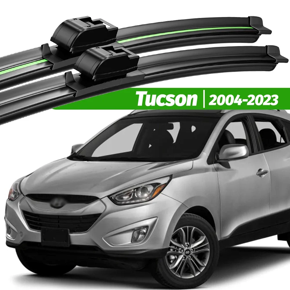 

For Hyundai Tucson 2004-2023 2pcs Front Windshield Wiper Blades 2005 2008 2010 2015 2017 2019 2020 Windscreen Window Accessories