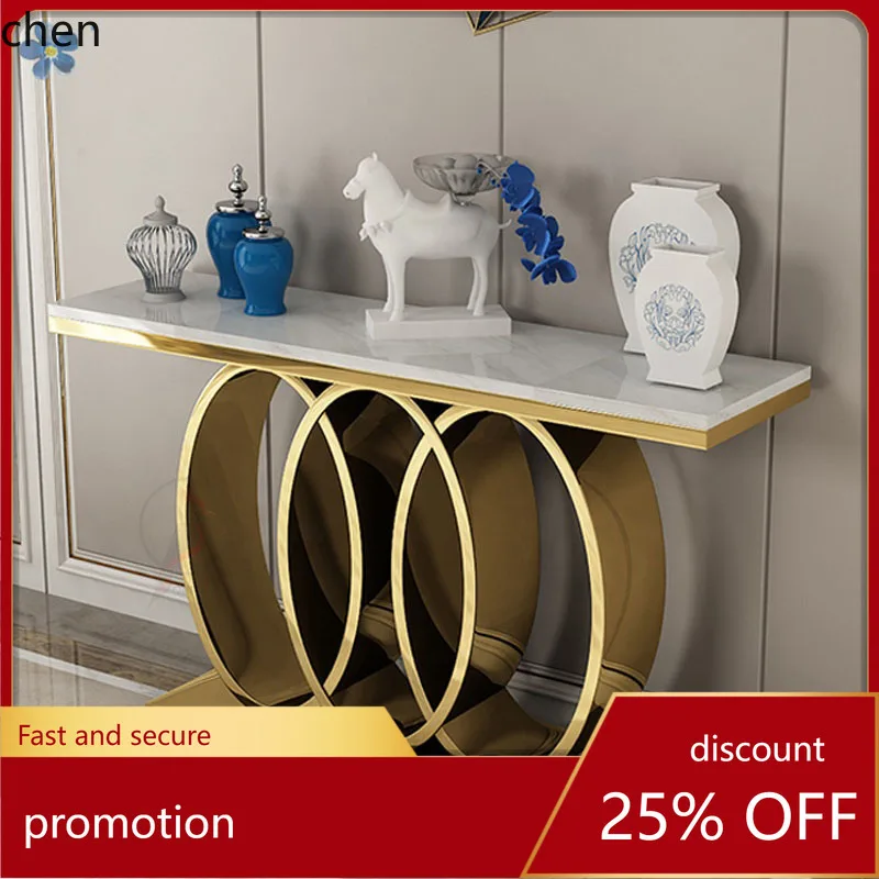 

HT Entryway Table Against Wall Modern Minimalist Entryway Table Hallway Storage Rack Entryway Cabinet Marble Console