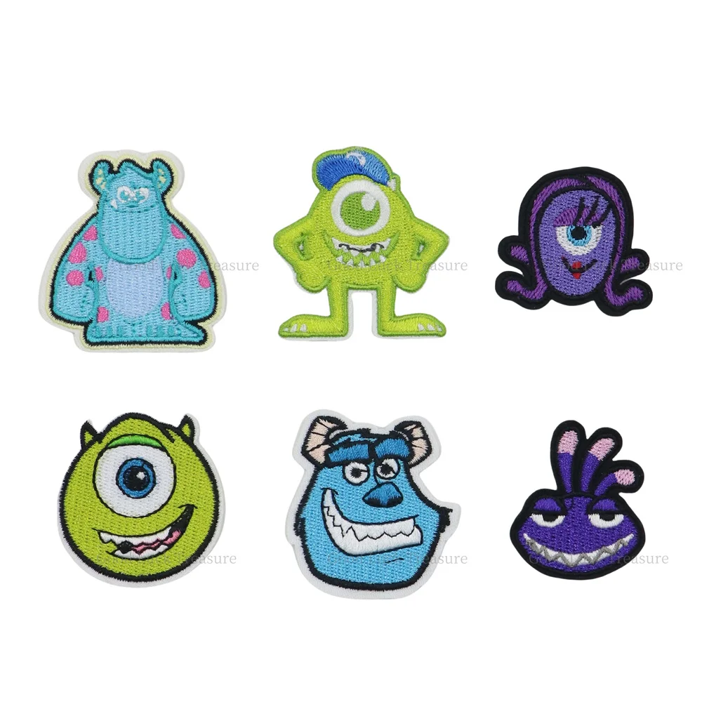 Cartoon Monster Sticker  Animal Patches for Clothes Girls Boys Favorite Embroidery Appliques Child Clothing Accessories
